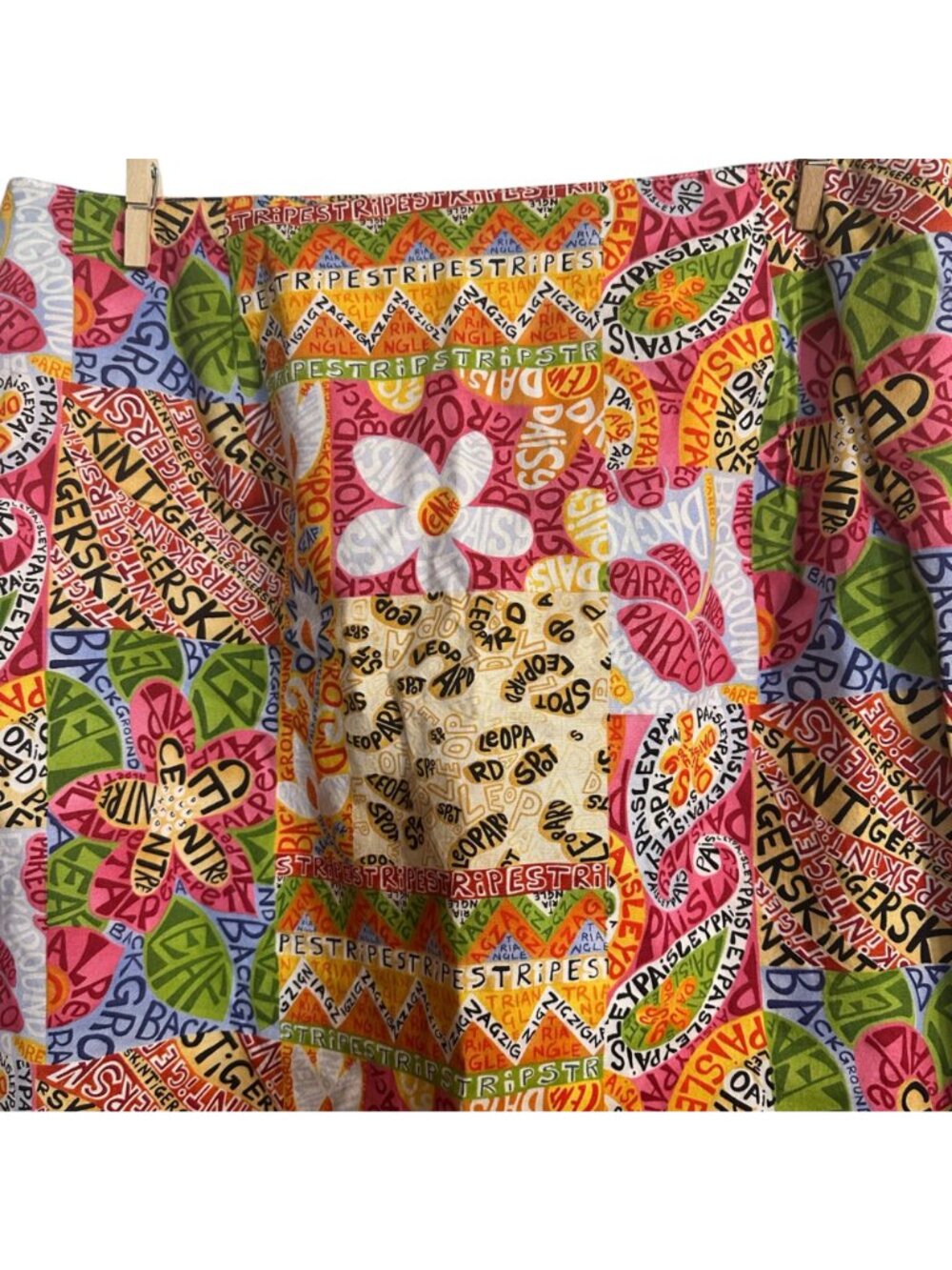 Vintage Colorful Pine Cove Patchwork Skirt Size 12 Floral Paisley Print USA Fest - Picture 4 of 12